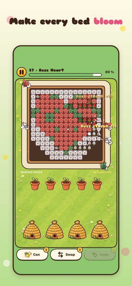 Un parterre florece capullo a capullo