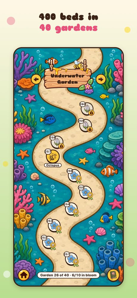 El mapa del jardín con su camino de grava