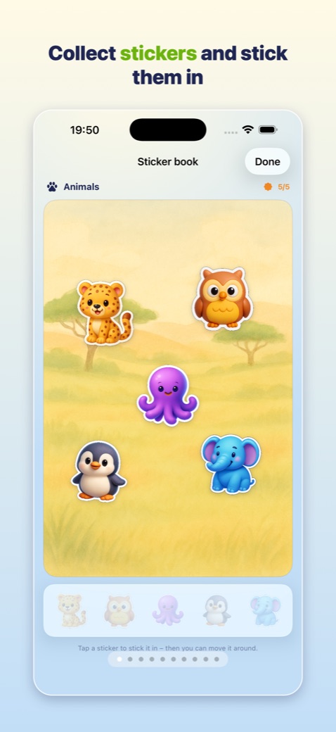 Sticker book with stickers