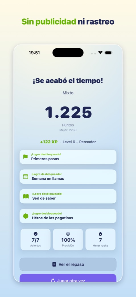 Ella celebra el resultado