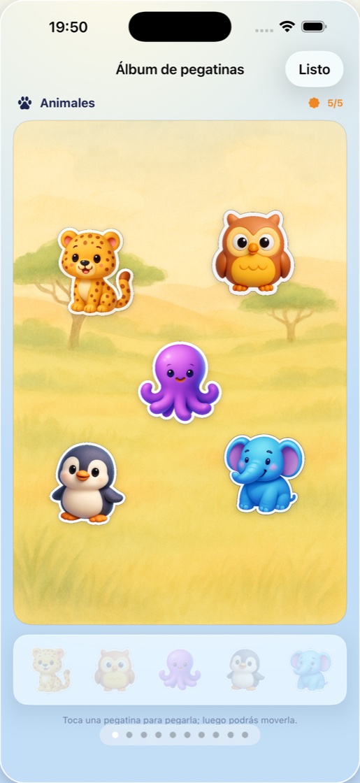 Quizerra Kids: álbum con pegatinas de animales
