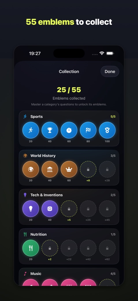 The Collection with emblems