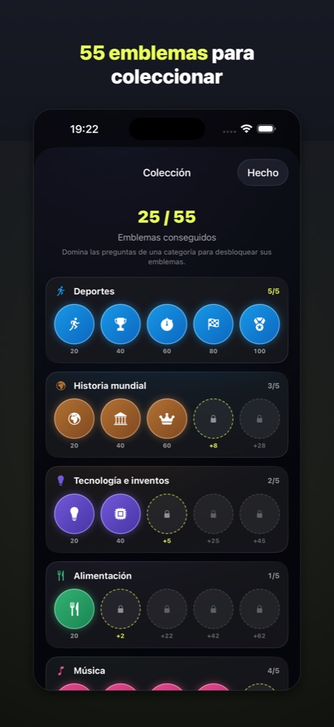 La colección con emblemas